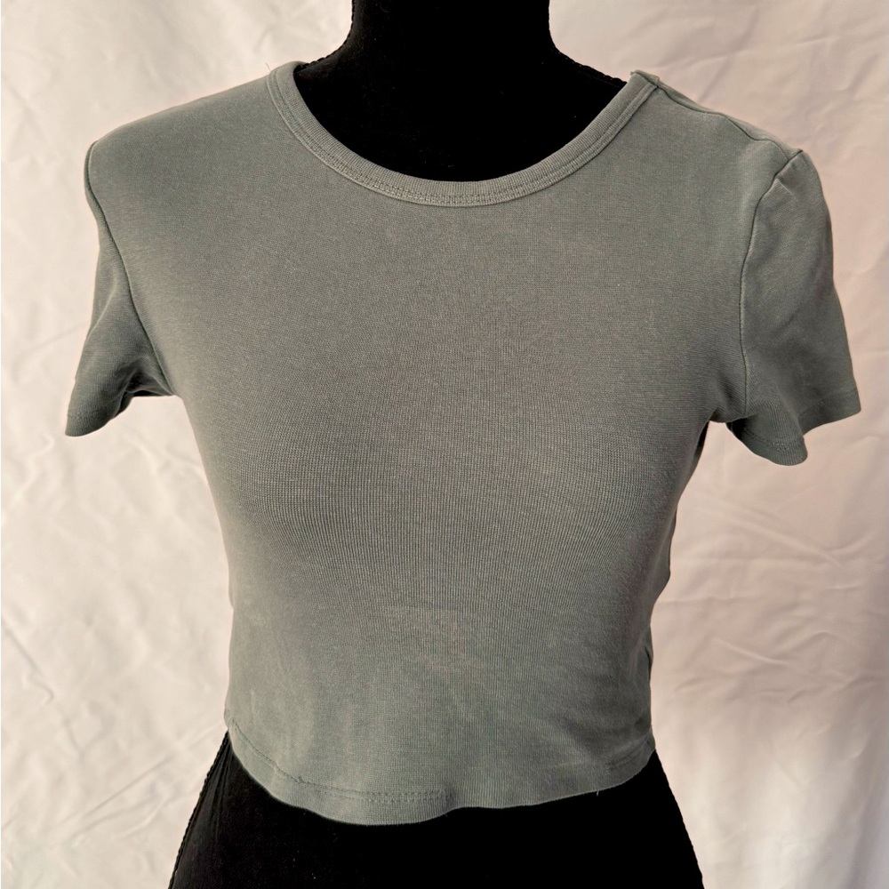 Baby Blue Crop Top in Small